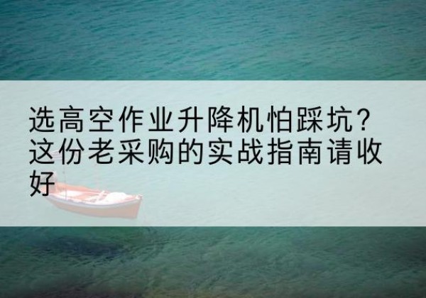 娄底高空作业升降机厂家推荐-选高空作业升降机怕踩坑？这份老采购的实战指南请收好